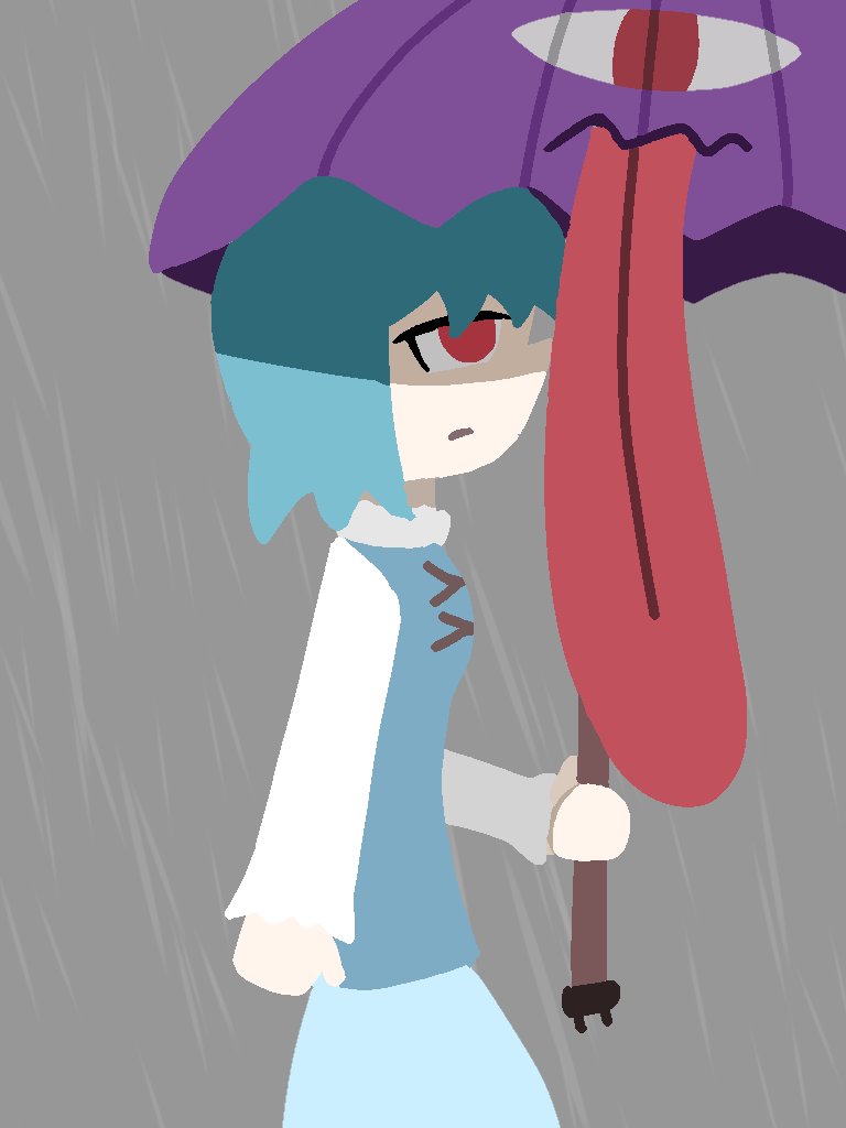 雨
#東方project #多々良小傘