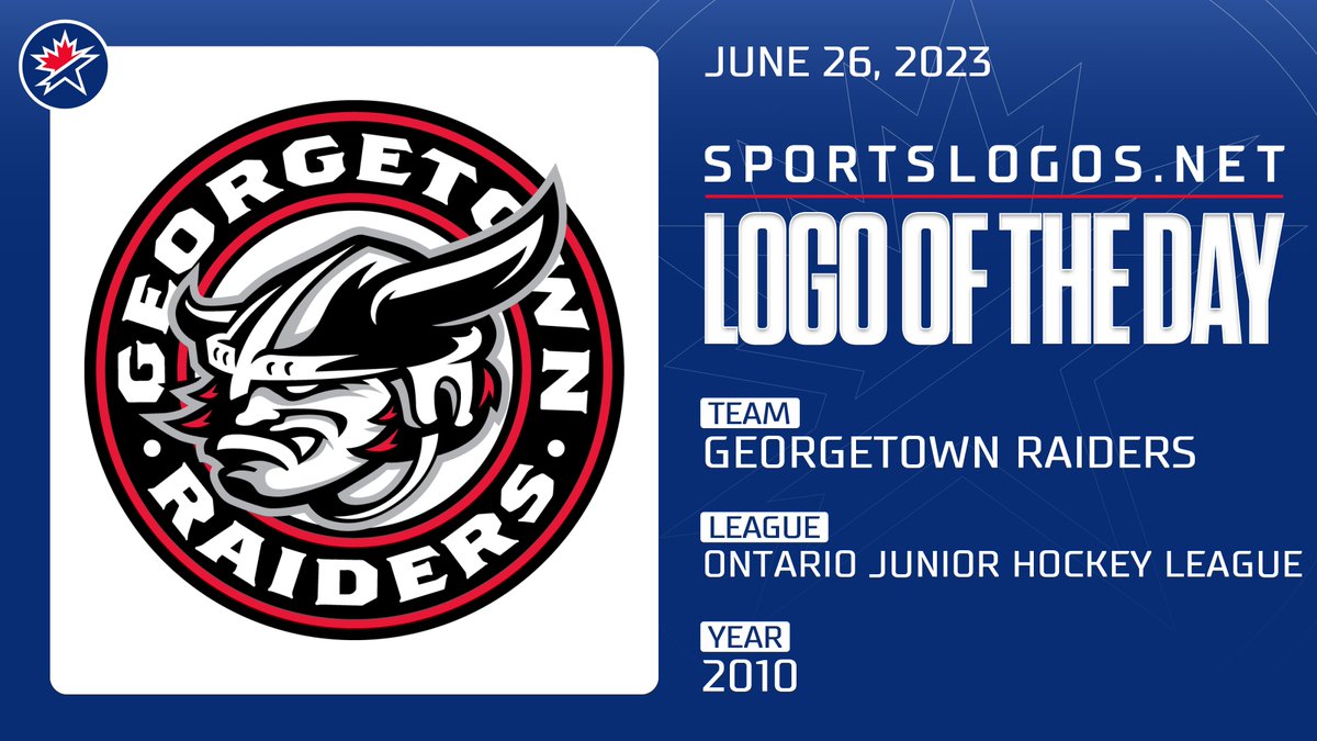 #LogoOfTheDay - June 26, 2023:

Georgetown Raiders Primary (Ontario Junior Hockey League) circa 2010

 See it on the site here: sportslogos.net/logos/view/353…