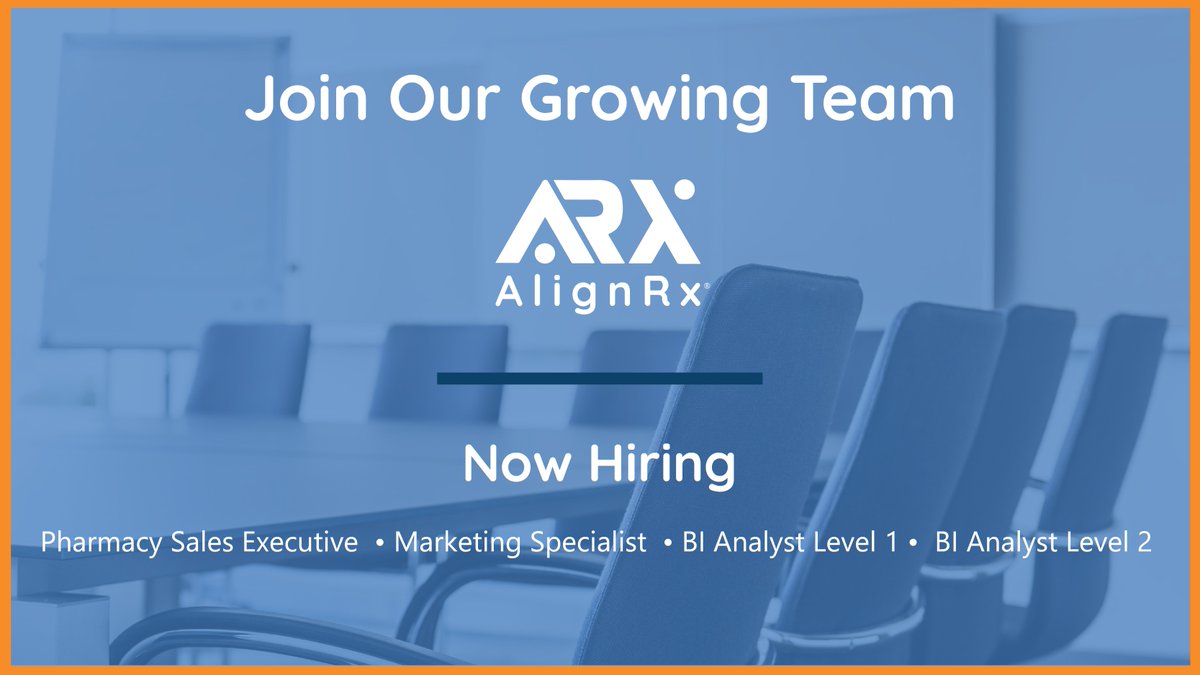 We’re seeking talented people to join us! We believe our employees are our greatest asset & provide a positive work environment and great company culture. See what awaits your future working at AlignRx: hubs.li/Q01VP2Nw0 #pharmacysalesjobs #marketingjobs #analyticsjobs