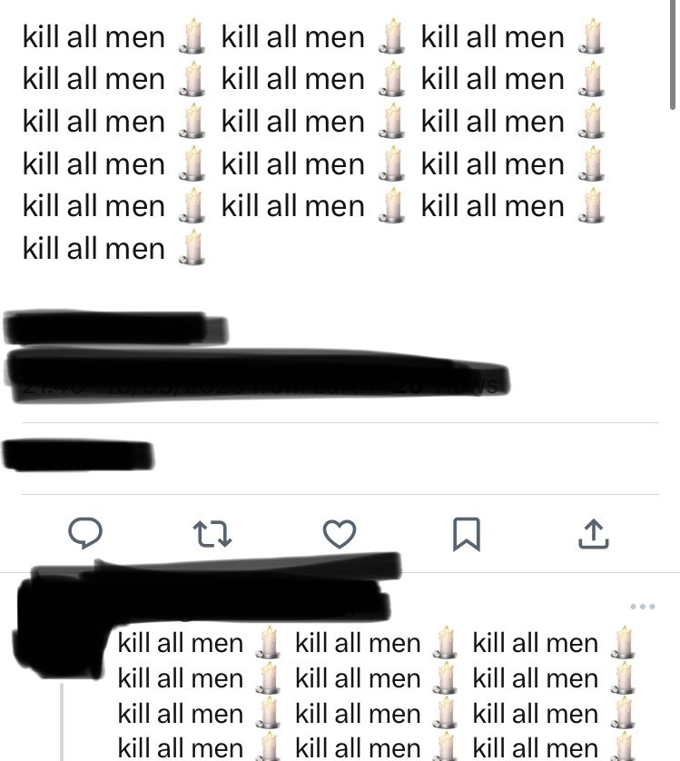 PhilMitchell83's tweet photo. Today’s daily dose of misandry

#SayNoToMisandry
#StopSayingKillAllMen

(All tweets reported) https://t.co/wN8Wq0QxRw