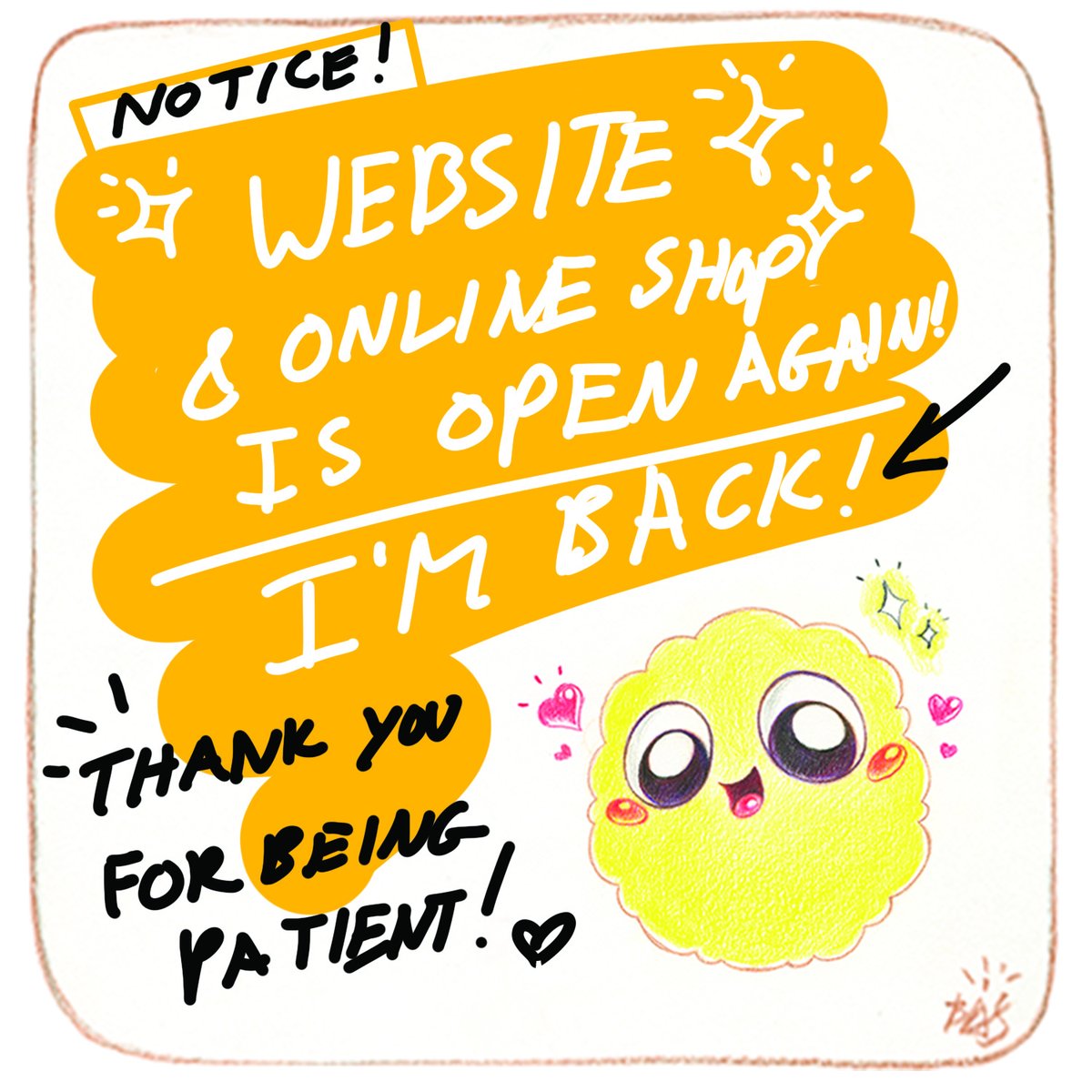 Greatfuzzball's tweet photo. Hi Everybody, my website and online shop are open again! I'm back!
Thank you for your patients and sorry for the inconvenience!

New prints are coming out soon so stay tuned!!!

#shop #onlineshop #website #illustration #artist #notice #update #oc #illustrator https://t.co/rXmZMCpWni
