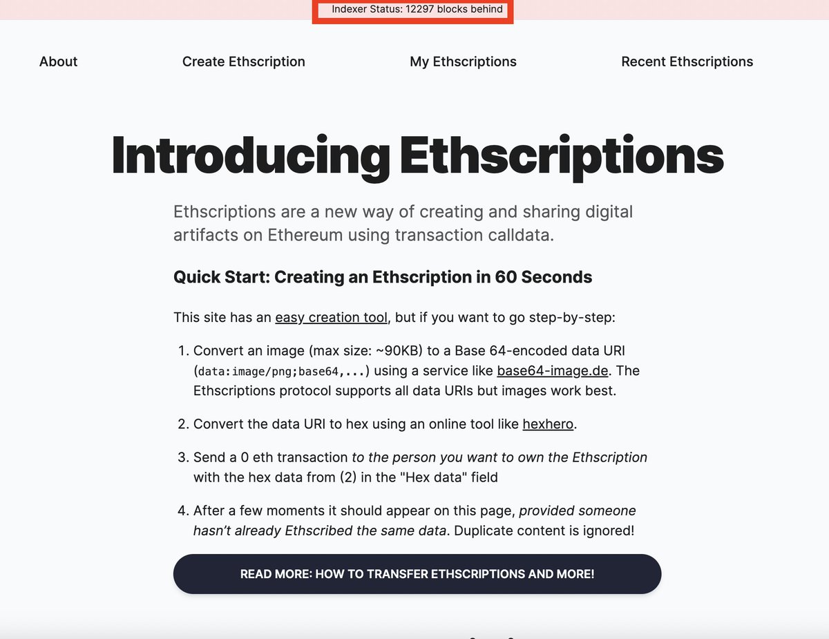 EmblemVault's tweet photo. Ethscriptions is currently undergoing an indexer upgrade and is roughly 12,000 blocks behind.

This effects your Ethscriptions from displaying inside of vaults upon mint. 

Assets are SAFU and vaulting will resume when re-indexing is complete. https://t.co/8jLERk3StI