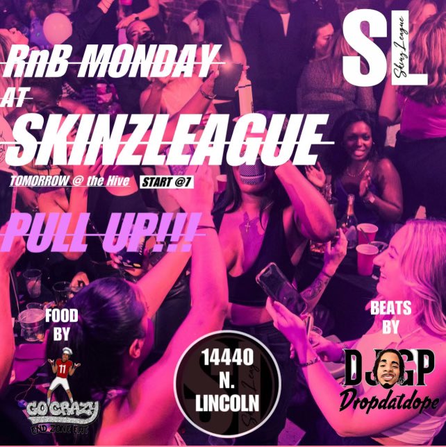Come see us today at the Skinzleague‼️🏀
📍 14440 N. Lincoln 
⏰  6pm-Sell out