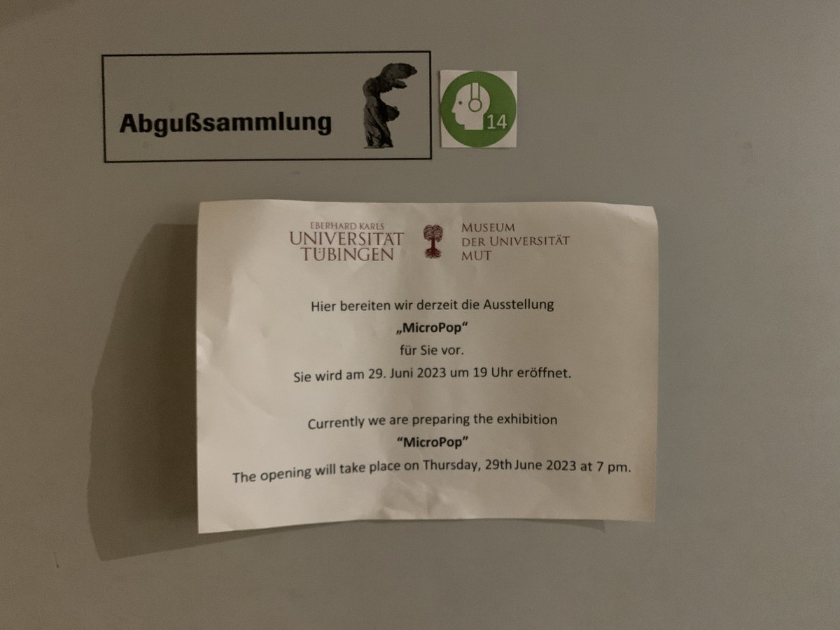 DavinaHoell's tweet image. Almost there…Nur noch wenige Tage, dann startet #MicroPop @museum_uni_tue! 🔜 Vernissage am 29.06., 19.00 im Rittersaal