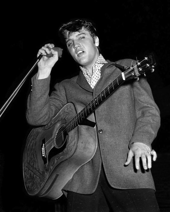 June 26, #Elvis1956 
Elvis onstage at the Charlotte Coliseum. 
#ElvisHistory 
#Elvis2023 
#ElvisPresley