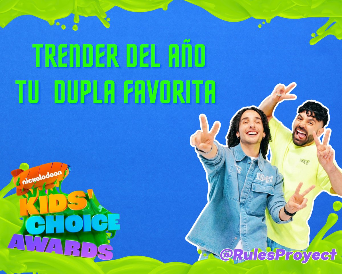 proyectorules's tweet photo. Una vez más @LosRules están pre-nominados y ahora son dos categorías en los KCA México 2023

Necesitamos de todo su apoyo para sumar muchos votos. 

#KCAMexico #LosRules #DiegoYJorge https://t.co/7Kj0ij4ytC