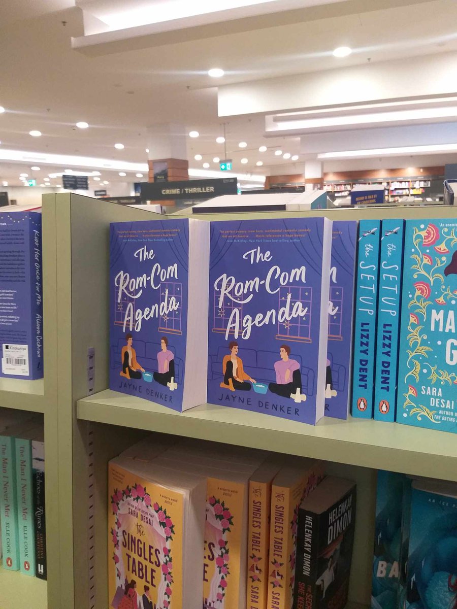 This never gets old—The Rom-Com Agenda spotted in the wild...in Australia! H/t to @MoniqueMcDonell (buy her books—they rock!) @SMPRomance @StMartinsPress @BookerAlbertLit #romcombooks #romcom #spottedinthewild #booksinthewild #romancebooks #romance