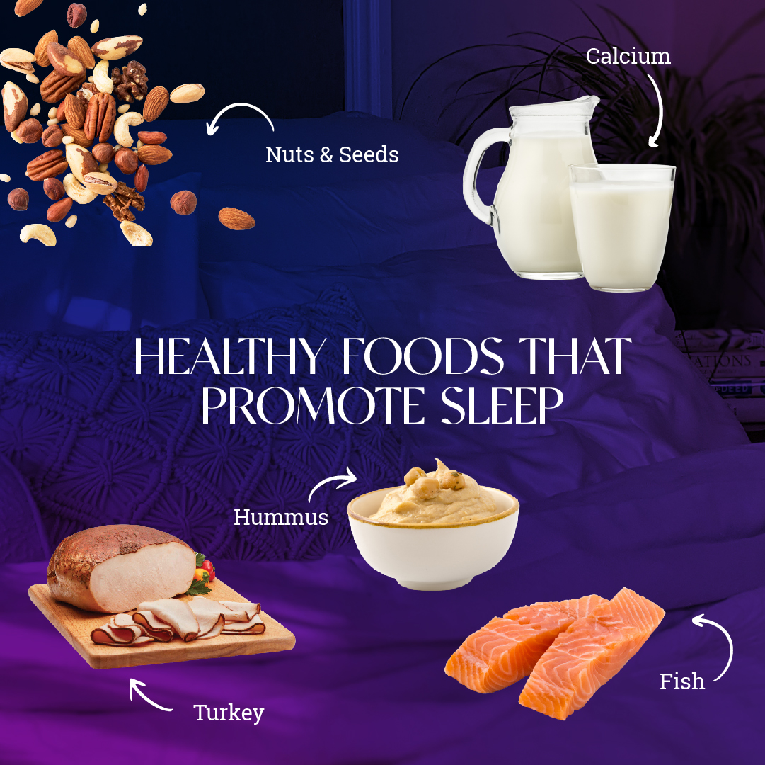 Anyone craving a midnight snack? 

So many delicious and nutritious options to help improve our sleep.

Learn more about how diet can promote better sleep here: bit.ly/42hhw68

#BSC #BetterSleepTips #BSCSleepTips #SleepTips #SleepNutrition #BedtimeSnacks