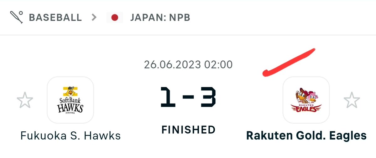 #FreePick ⚾️
#SenseiSam 
#NPB 🇯🇵
 Fukuoka Softbank Hawks
🆚️
Tohoku Rakuten Golden Eagles
🔥🤑✅️✅️✅️✅️✅️🤑🔥
           🧨 Under 7  🧨
🔥🤑✅️✅️✅️✅️✅️🤑🔥
@Rakuten__Eagles
@HAWKS_official 
#BaseBall  #NFTs
😎🔥 Retweet 🔥😎