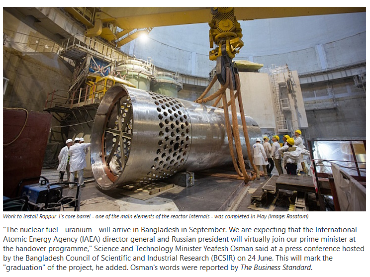 quakes99's tweet photo. ⚡️ #Bangladesh is soon to graduate as a brand new #CarbonFree #Nuclear #energy producer🌞⚛️🎓🇧🇩 with #uranium fuel loading now set for September in preparation for launching the first of 2 new 1200MW reactors at Rooppur🤠🐂 #EnergyTransition 24/7 #EnergySecurity #NetZero 🌊🏄 https://t.co/JhzGkWUGqj