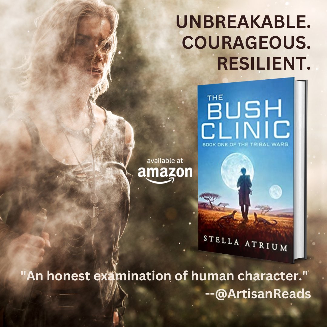Explore the world of Dolvia. 'The Bush Clinic'  Book One in Stella Atrium's Tribal Wars series. Available on Kindle for a limited time for $1.99. amzn.to/3NoPi3O 

@SAtriumWrites  #TheBushClinic #TribalWarsSeries #SciFiBooks #EpicSciFi #StrongFemaleLead #DiverseNarratives