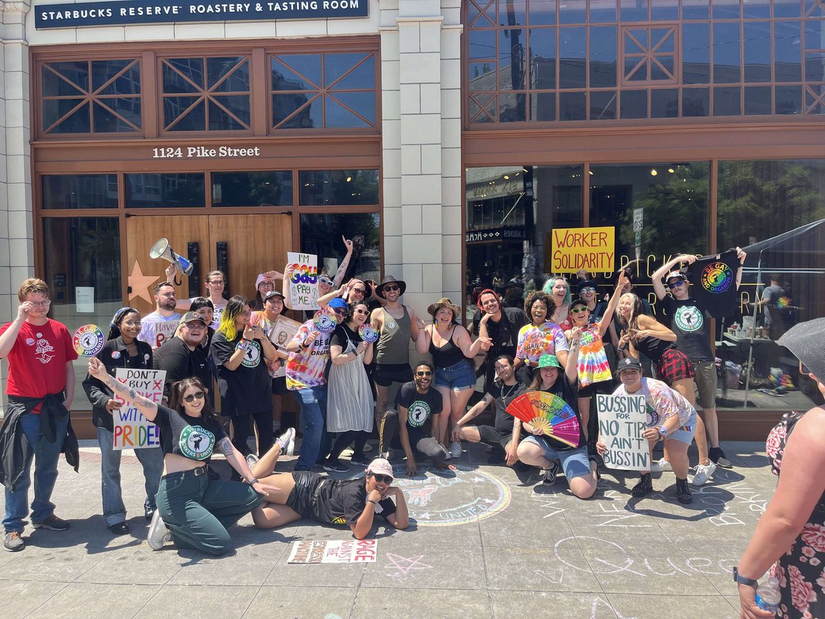 IT’S DAY FOUR OF STRIKE WITH PRIDE. We’ve disrupted operations at DOZENS of stores nationwide and we’re just getting started. 🏳️‍🌈 #strikwithpride