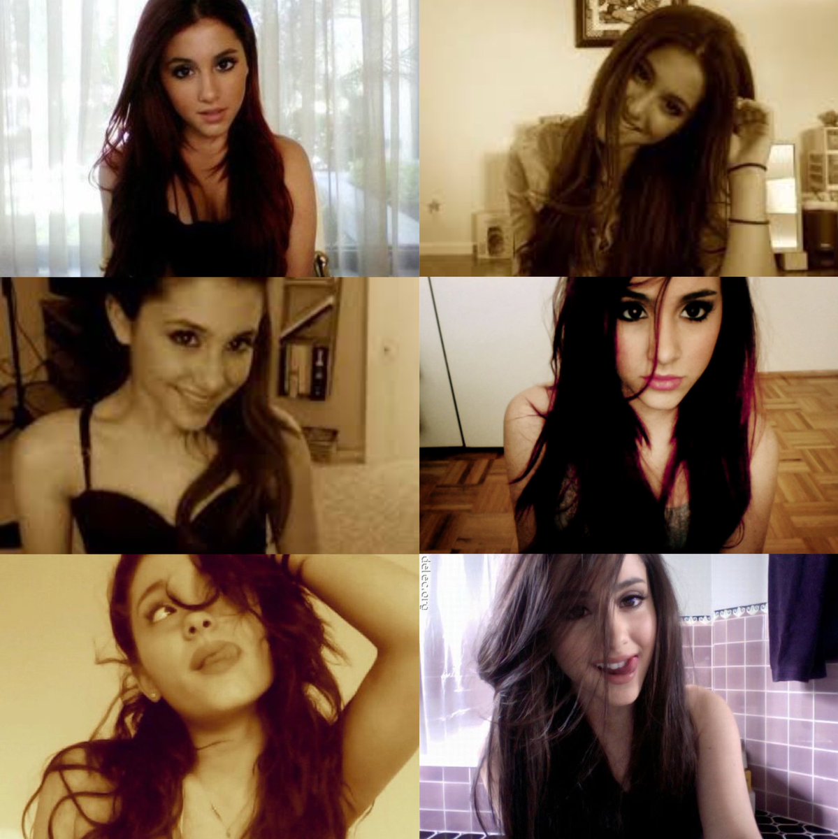 Ariana Grande's webcam selfies in 2011