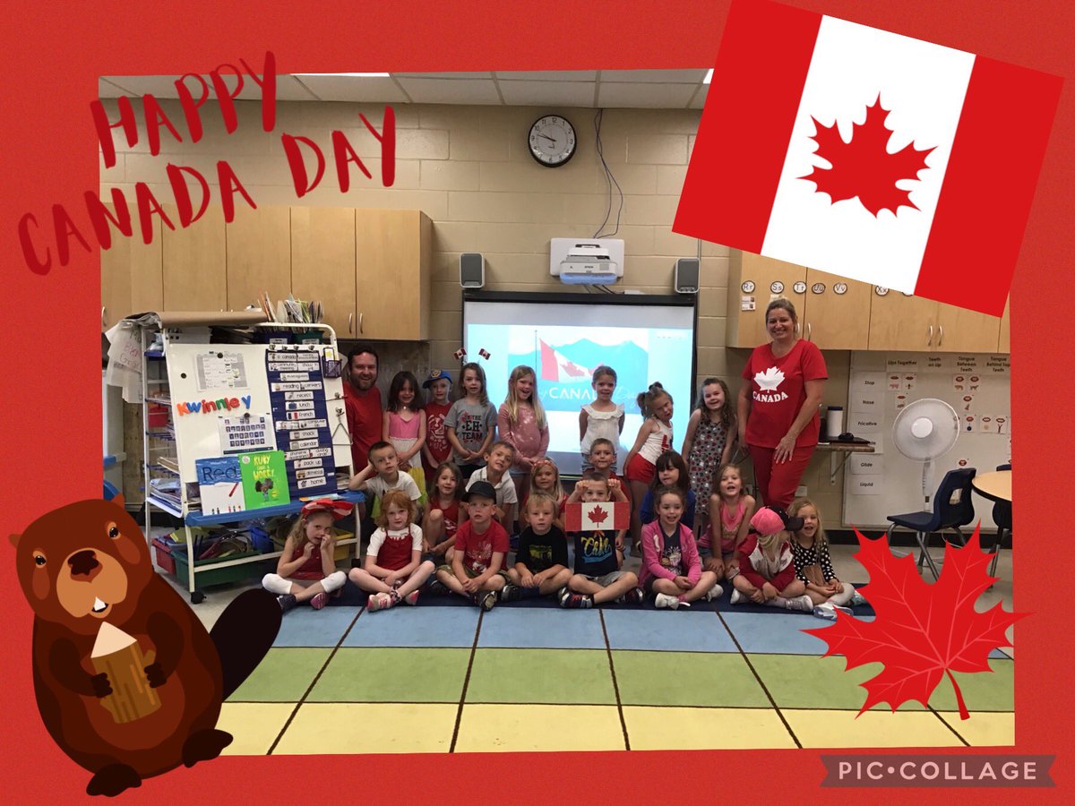 Happy early Canada Day to everyone @RCDSB from a pretty wonderful group of kinder learners <a href="/McNab_PS/">McNab PS</a>! 🇨🇦