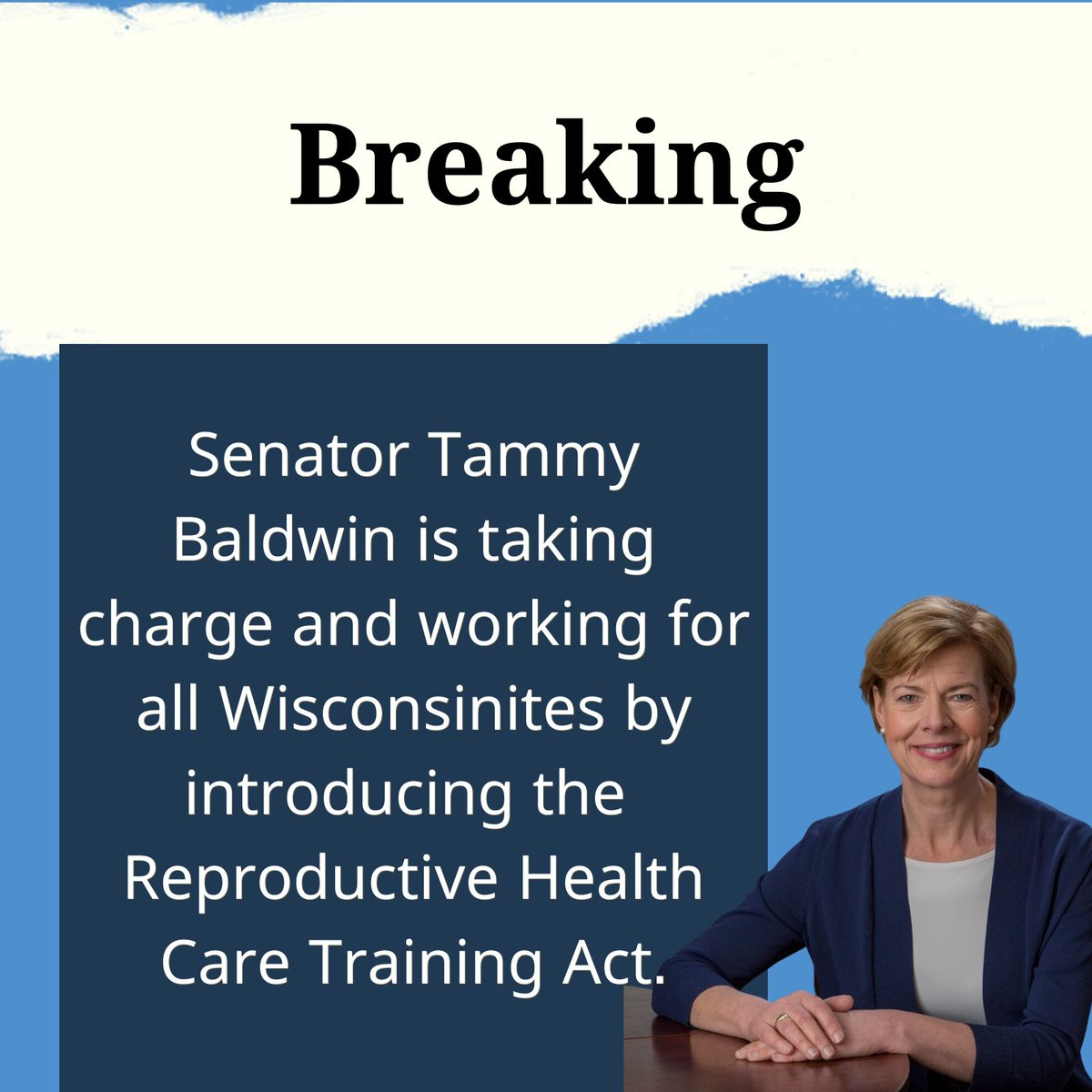 BarronDems's tweet photo. Last year’s Dobbs decision by the U.S. Supreme Court left Wisconsin in a reproductive health care crisis. Thankfully Senator Tammy Baldwin has taken steps to help *all* of us receive the health care we need. 
Read more here:
https://t.co/jjxlNwe4wQ https://t.co/JxZoUKm8M0