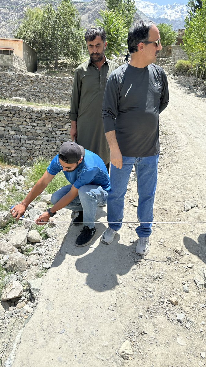 ACHunzaOfficial's tweet photo. Assistant Commissioner Hunza visited under construction link road at Khanabad Hunza. Directions were given to concerned officials to ensure quality of work and timely completion of the project https://t.co/wQHUWrdlmR