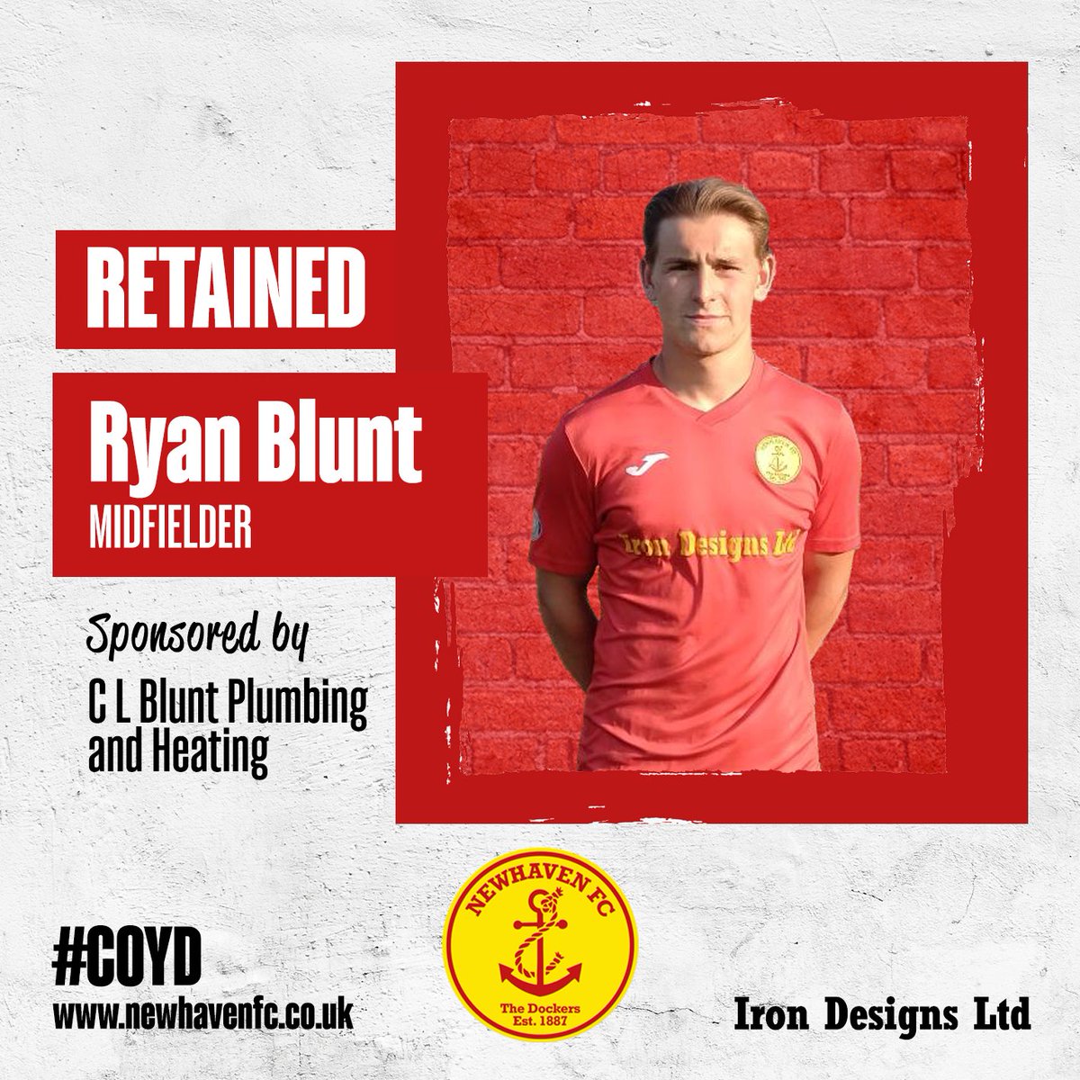 Newhaven FC (@newhavenfc) on Twitter photo 🔴🟡✍️ 𝗥𝘆𝗮𝗻 𝗿𝗲𝗺𝗮𝗶𝗻𝘀!
After a superb breakthrough season, our current Manager's Player of the Year, Ryan Blunt, will be back to do it again as he commits to the Dockers for 2023/24.
#COYD @RyanBlu20169348 🔴🟡✍️ 𝗥𝘆𝗮𝗻 𝗿𝗲𝗺𝗮𝗶𝗻𝘀!
After a superb breakthrough season, our current Manager's Player of the Year, Ryan Blunt, will be back to do it again as he commits to the Dockers for 2023/24.
#COYD @RyanBlu20169348