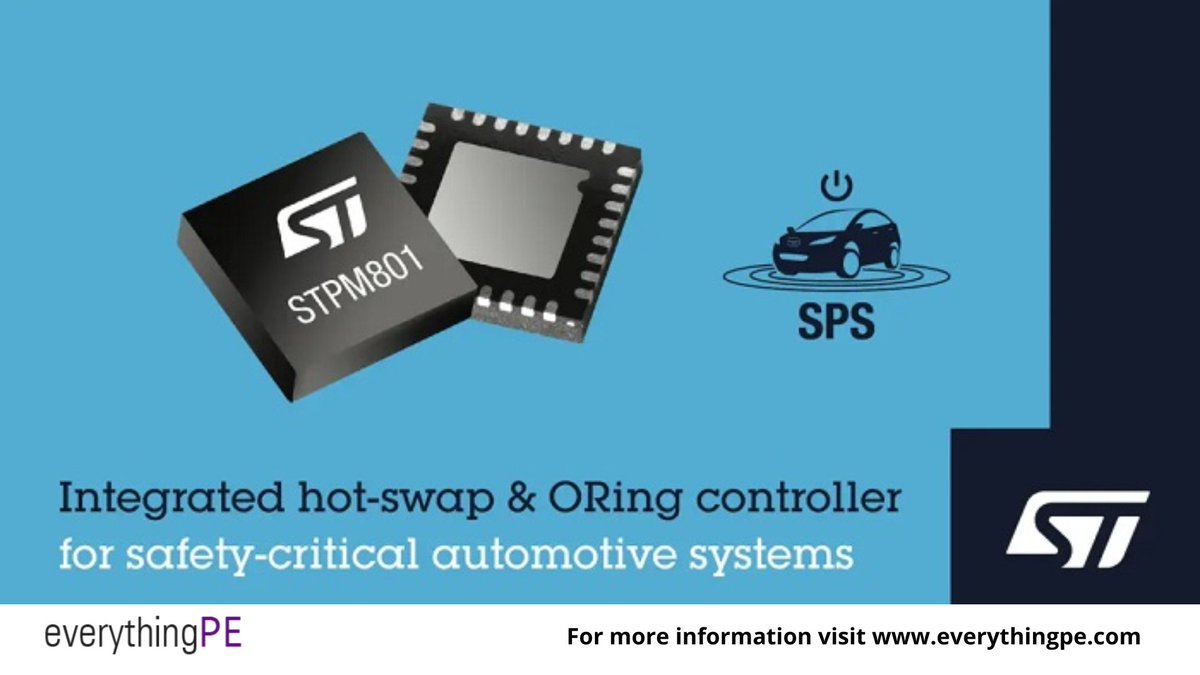 everything_PE_'s tweet image. STMicroelectronics Unveils Integrated Hot-Swap and Ideal-Diode Controller for Automotive Safety Applications

Read more: ow.ly/CmRI50OX39u

@ST_World #powermanagement #hotswap #powercontroller #automotive #diode #PEnews