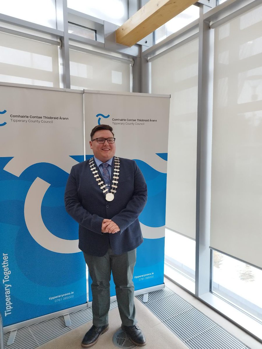 I am super privileged &amp; honoured to today be elected unanimously by fellow Councillors as Cathaoirleach (Mayor) of <a href="/TippCahirCashel/">TippCahirCashel</a> Municipal District. I am looking forward to taking on this challenge and working hard for the people in this district. <a href="/FineGael/">Fine Gael</a> <a href="/yfg/">Young Fine Gael</a> <a href="/Tipperary_FG/">Tipperary Fine Gael</a>