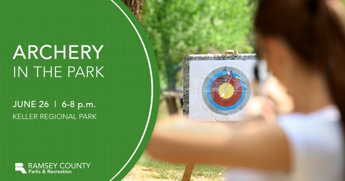 Try your hand at the exciting and challenging sport of archery during this free program TONIGHT. Equipment will be available to borrow and staff will be on hand to teach you the basics. 

Participants of all ages and experience levels are welcome to join: ramseycounty.us/ParksPrograms