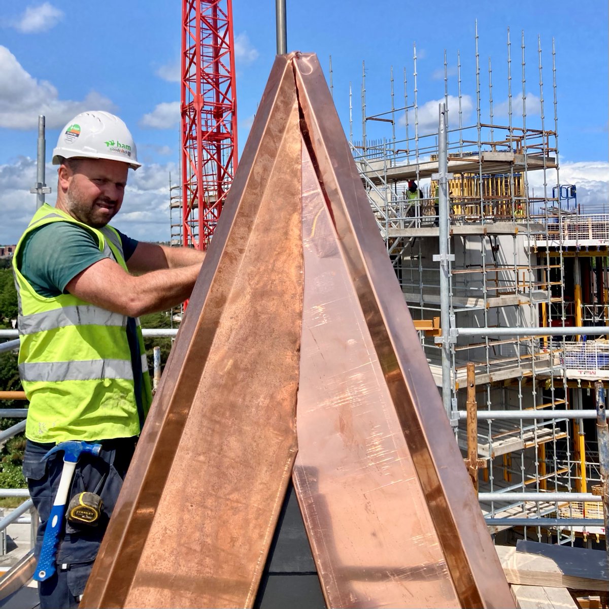 Thanks to our Main Contractor JV-Team of #OHLA &amp; #Townlink along with their many sub-contractors &amp; supply-chains partners, working across all fronts, &amp; heights to advance our Academic Hub &amp; Library for <a href="/WeAreTUDublin/">TU Dublin / OT Baile Átha Cliath</a>. #TeamWork #RevealingGrangegorman #TimeToShine #MíleBuíochas