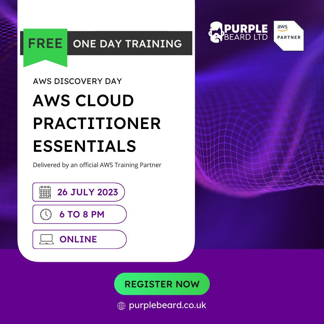 Join us on 26th July at 6 PM to unravel the wonders of the cloud! Gain insights into AWS basics, global infrastructure, core services, and more. No prior cloud knowledge required. Register now for FREE: bit.ly/3JwlJw8 #awscertification #PurpleBeard #cloudpractitioner