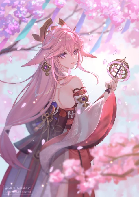 #八重神子生誕祭2023 #yaemiko #GenshinImpact  八重様お誕生日おめでとう!!! いつも週ボス討伐で毎週お世話になってる八重様、もっとたくさん描きたい