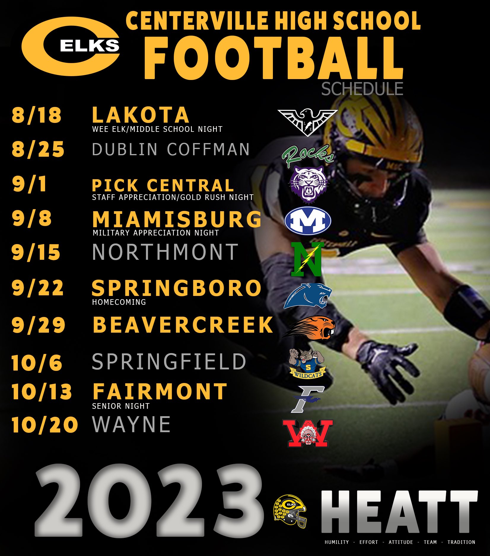 Centerville Football on Twitter "Congratulations Matt! MoC HEATT