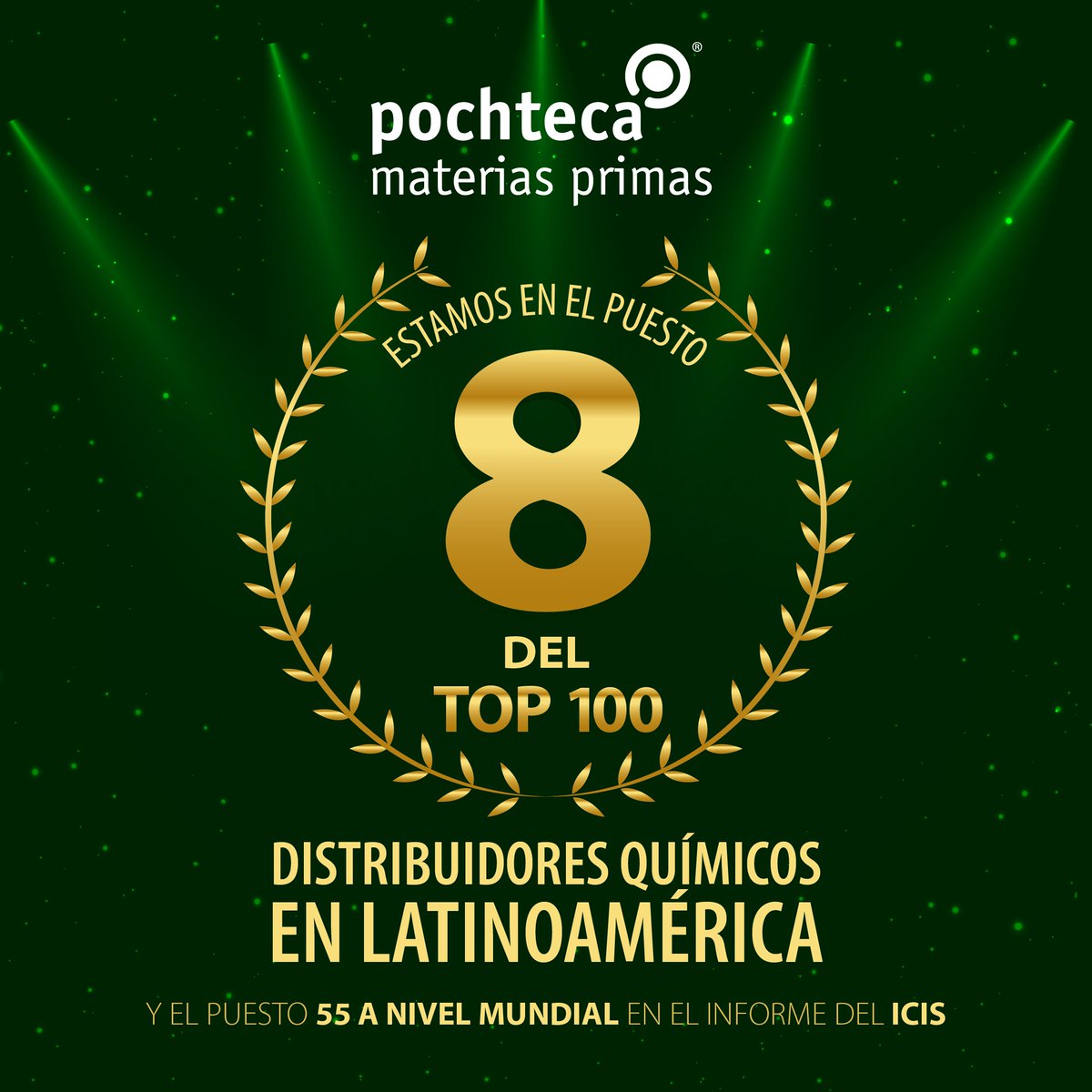 corp_pochteca's tweet photo. ¡Orgulloso de ser #Pochteca!

Independent Commodity Intelligence Services, ha colocado a Pochteca materias primas en el octavo puesto del top 100 de distribuidores químicos en Latinoamérica y en el puesto 55 a nivel mundial. https://t.co/9k7dg7nRTW