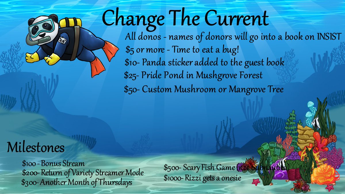 <a href="/insistmc/">INSISTMC</a> <a href="/WWF_streamers/">WWF Wild-Livestreamers</a> Rewards and Milestones! to donate visit donate.tiltify.com/@rizzirealmhop…