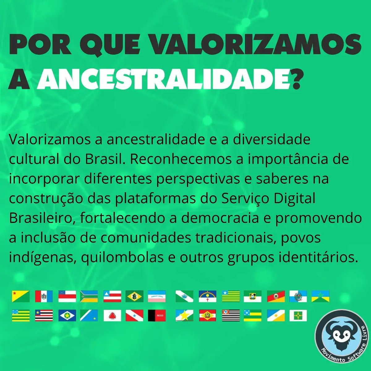📣 Apoie o Software Livre no PPA!

Junte-se à nossa campanha e faça a diferença:

O primeiro passo é VOTAR: bit.ly/SoftwareLivreN… 

O segundo passo é conferir tudo sobre a proposta nesse fio 🧶

#SoftwareLivreNoPPA #ServicoDigitalBrasileiro