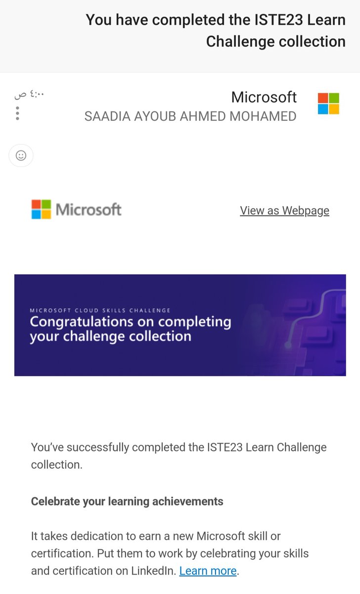 Saadia Ayoub Ahmed (@0m6tgnpbitsubic) on Twitter photo الحمد لله تم الانتهاء من تحدي ISTE23🎉🥳 الحمد لله تم الانتهاء من تحدي ISTE23🎉🥳