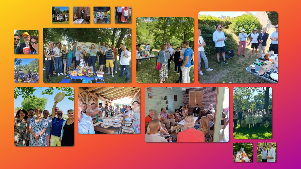 MoDem's tweet image. 🌞 #WeekEndDémocrate | Première édition partout en France

🥤 Militants et sympathisants ont eu le plaisir de se retrouver dans nos mouvements départementaux pour partager et débattre tout le week-end !

👏 Bravo à tous pour votre engagement et votre enthousiasme !