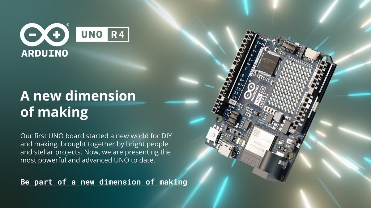 The wait is over. After being announced back on Arduino Day, the revolutionary 32-bit UNO R4 is now available in two variants: UNO R4 Minima and UNO R4 WiFi! blog.arduino.cc/2023/06/26/uno…