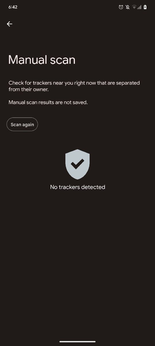 Mishaal Rahman (@mishaalrahman) on Twitter photo Here are some screenshots of Android's soon-to-be-released unknown tracker alerts feature, which alerts you of potentially unwanted tracker tags near you.
Screenshots: <a href="/AssembleDebug/">AssembleDebug (Shiv)</a> Here are some screenshots of Android's soon-to-be-released unknown tracker alerts feature, which alerts you of potentially unwanted tracker tags near you.
Screenshots: <a href="/AssembleDebug/">AssembleDebug (Shiv)</a>