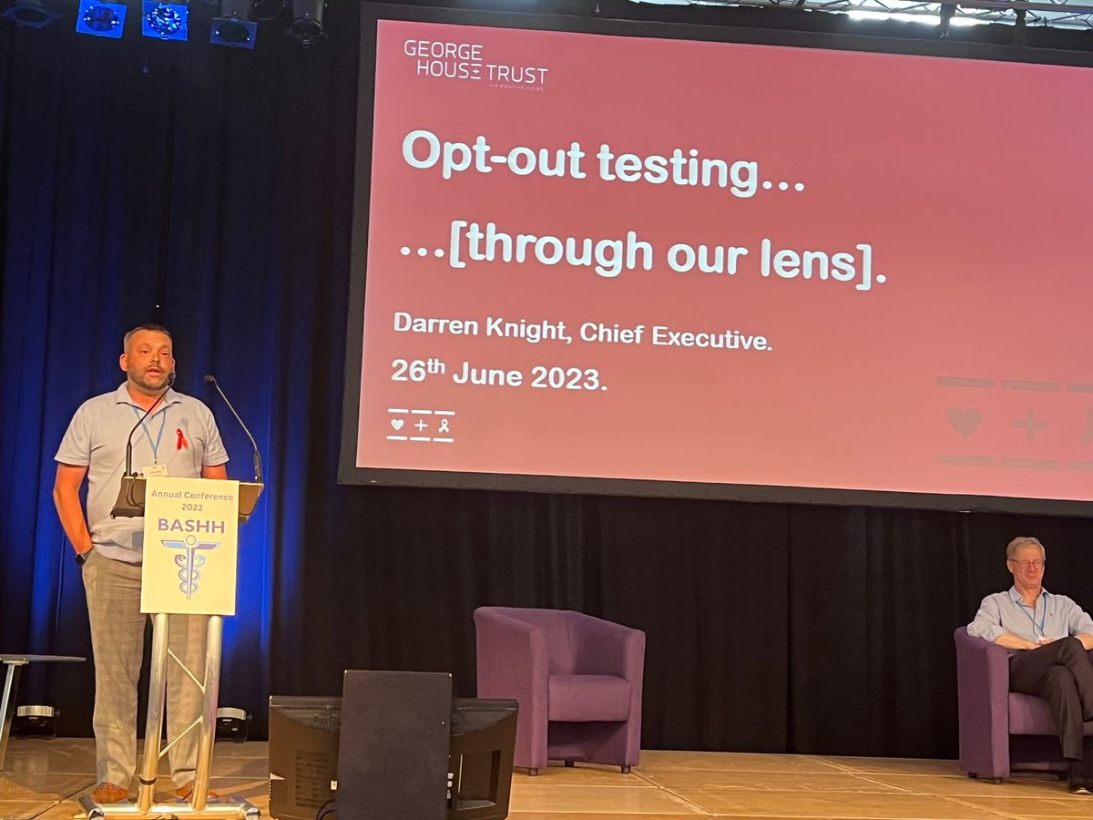 It was a privilege to join <a href="/rachelmeiyo/">Rachel Hill-Tout</a>, @IJackson78, <a href="/HindleSteve/">Steve Hindle</a> and <a href="/CaraJSaxon/">Cara Saxon</a> at <a href="/BASHH_UK/">BASHH</a> to talk about #HIV testing in A&amp;E’s, with my focus on those newly diagnosed, their experiences and what could be shaped and developed.
#BASHH2023 [cheers for the pic <a href="/RichardAngell/">Richard Angell 🇺🇦</a>]