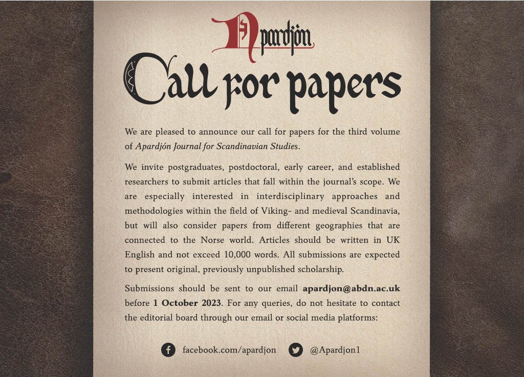 Apardjón Journal for Scandinavian Studies tweet media