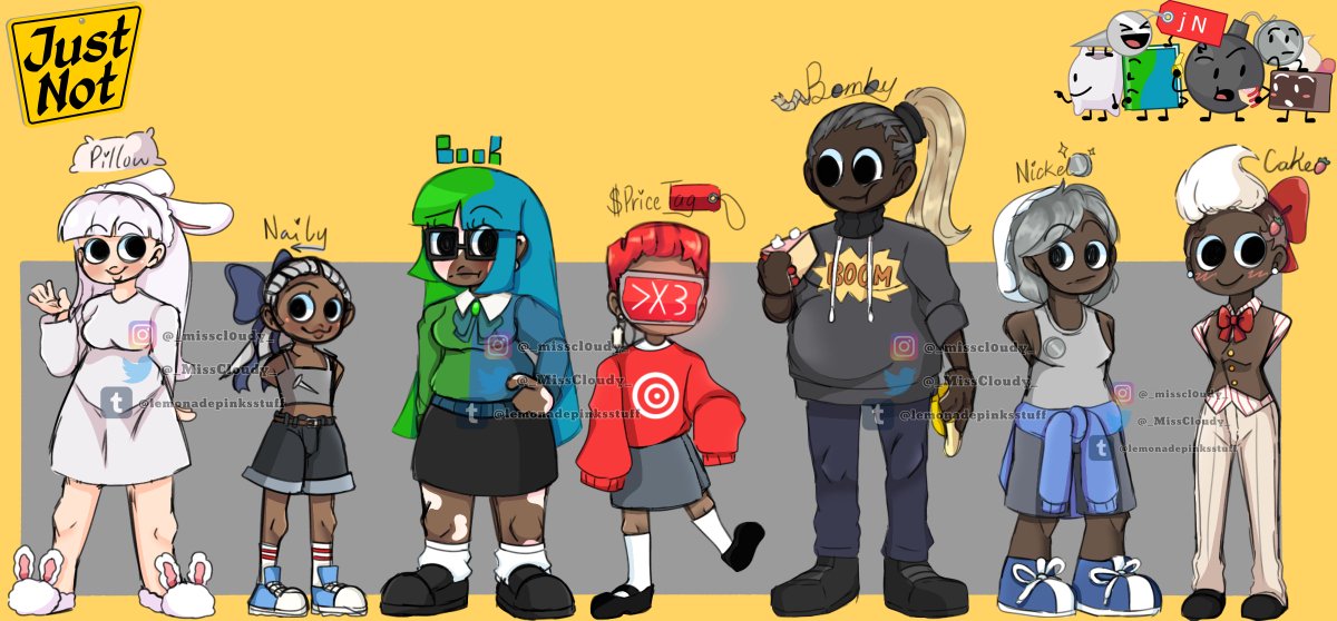 _MissCloudy_'s tweet photo. BFDI: TPOT Team Just Not! Humans

This took awhile to make but I'm proud of the outcome 

#tpot #bfdi #bfb #tpotpillow #tpotnaily #tpotbook #tpotpricetag #tpotbomby #tpotnickel #tpotcake #bfbcake #bfbnickel #bfbbook #bfbnaily #bfbpillow #bfbhumanized #bfdihumanization #bfbhuman https://t.co/t6hKzuRIkp