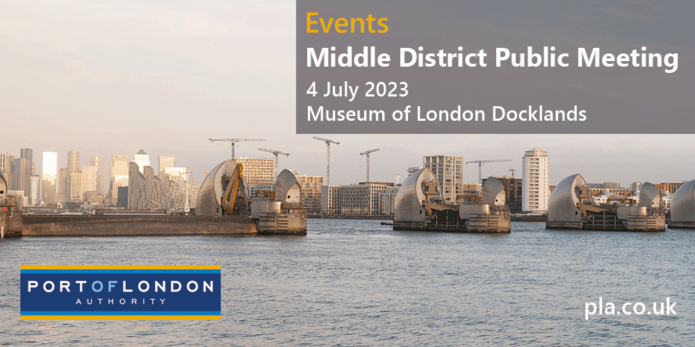 Our next public meeting to discuss the Middle District of the tidal Thames will be held at the Museum of London Docklands on Tuesday 4 July 2023

Register now ➡️ hubs.la/Q01QFsN30

#London #Kent #Essex #ThamesEstuary #Thames #RiverThames #ThamesVision2050