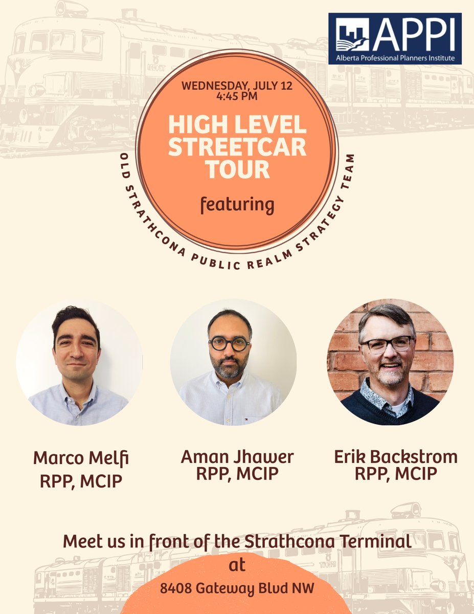 APPI Edmonton Summer Event! Join the City of Edmonton team leading the Old Strathcona Public Realm Strategy to learn about how they're working with Edmontonians to envision a new future for parks, plazas, parking lots, sidewalks, alleys and streets.
albertaplanners.com/civicrm/event/…