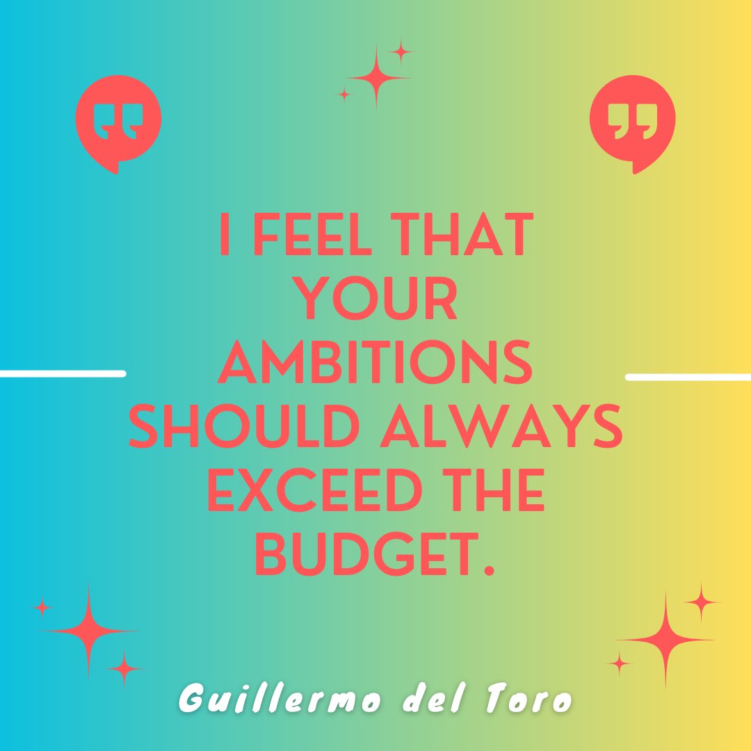 It's your Monday quote!! 😀

#mondayquotes #quotes #guillermodeltoro #films #filmmakers