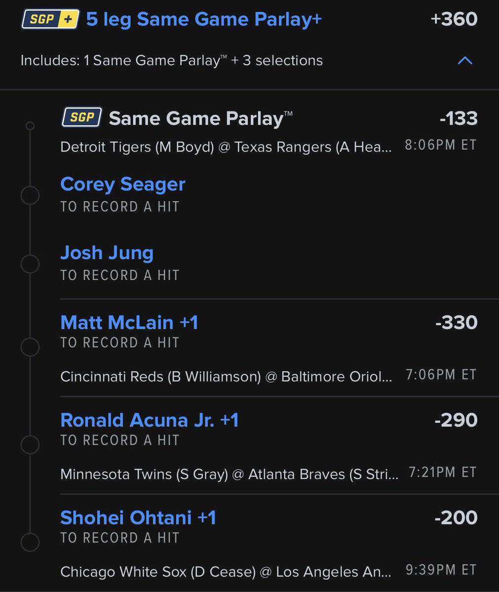 💰 +360 Odds Parlay 

Hits parlay. Let’s get it 🫡

#gamblingtwitter