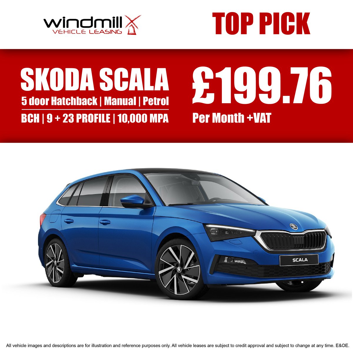 WindmillLeasing's tweet image. 🚨 THIS WEEK'S TOP PICK 🚨 Brand new Skoda Scala. Order yours today for £199.76 + VAT

⚫ Business Contract Hire
⚫ 9 + 23 profile
⚫ 10,000mpa
⚫ £199.76+ VAT

Call 01527 571610 to speak to one of the team