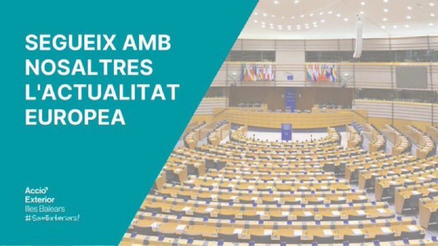 Un altre mes, no et perdis el nostre butlletí amb tota l'actualitat de la Unió Europea i com ens afecta a les #IllesBalears. 🇪🇺🏝️

Descarrega l'informe del mes de juny aquí 👉🏼 bit.ly/3XDnuwH

Ara, #SomExteriors!