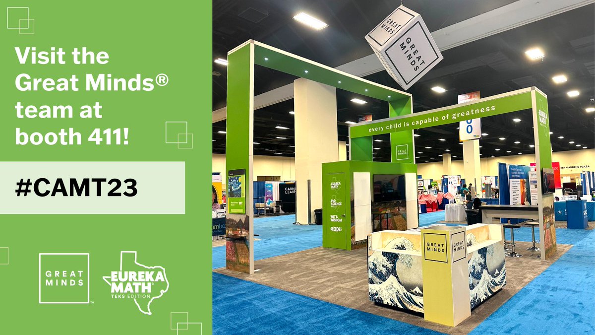Eureka Math (@eureka_math) on Twitter photo Are you at #CAMT23?
Visit us at our <a href="/GreatMindsEd/">Great Minds</a> Booth 411 to connect with our team.
See you there!💚
#LetsTalkMath
@CAMT_online Are you at #CAMT23?
Visit us at our <a href="/GreatMindsEd/">Great Minds</a> Booth 411 to connect with our team.
See you there!💚
#LetsTalkMath
@CAMT_online