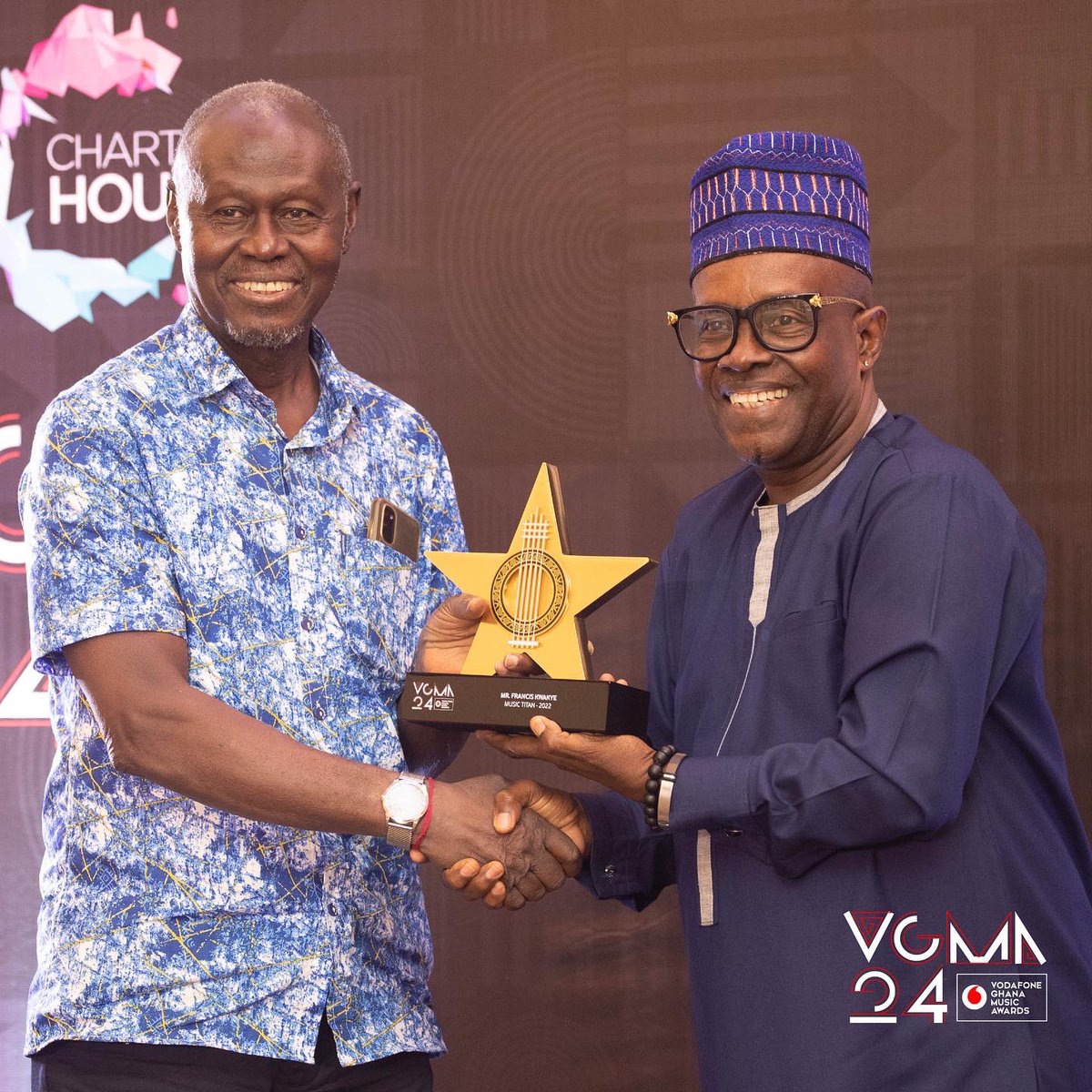 GHMusicAwards's tweet photo. Congratulations to Mr Francis Kwakye, our #24thVGMA Music Titan Award recipient. 
We celebrate you for your immense contribution to the music industry. Indeed, if the industry has come this far, it is because it is standing on your shoulders. 
Congratulations! Our Music Titan. https://t.co/KTD0jplyQP