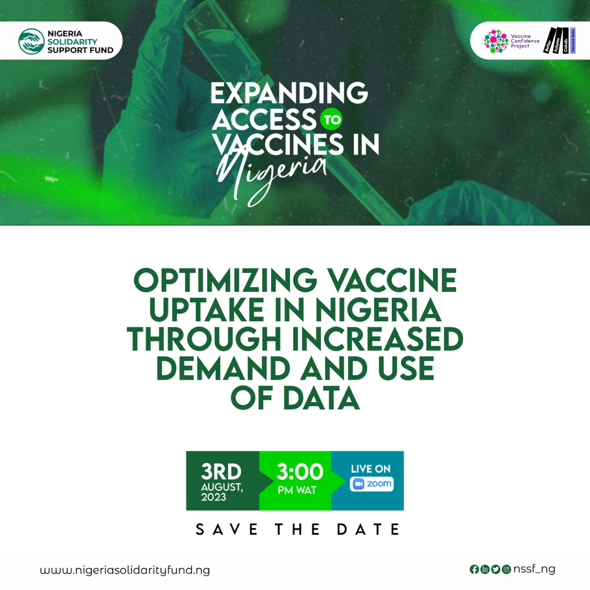 Nigeria Solidarity Support Fund (@nssf_ng) on Twitter photo 🚀📚 Ready to unlock the potential of vaccines in Nigeria? Save the date for our transformative webinar on optimizing uptake and leveraging data for a healthier future! 🌍💪 #SaveTheDate #VaccineOptimization #Nigeria <a href="/vaccine_trust/">The Vaccine Confidence Project (VCP)</a> <a href="/FuturesCoLab/">Better Futures CoLab</a> 🚀📚 Ready to unlock the potential of vaccines in Nigeria? Save the date for our transformative webinar on optimizing uptake and leveraging data for a healthier future! 🌍💪 #SaveTheDate #VaccineOptimization #Nigeria <a href="/vaccine_trust/">The Vaccine Confidence Project (VCP)</a> <a href="/FuturesCoLab/">Better Futures CoLab</a>