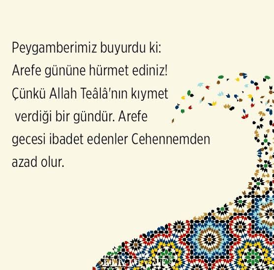 Arefe günümüz mübarek olsun. 
🌹🕋🌷