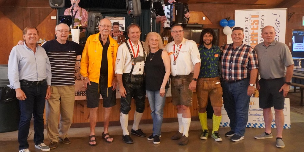 Our volunteers embody the spirit of gemütlichkeit! We celebrated their dedication &amp; the talents they bring to the festival at the volunteer bbq at Hubertushaus. We also said danke schon to Executive Director and Past K-W Oktoberfest President, Alfred Lowrick on his retirement