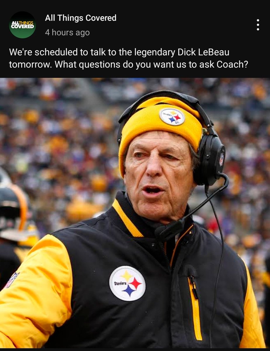What questions do you want us to ask Coach Dick LeBeau?  #HereWeGo